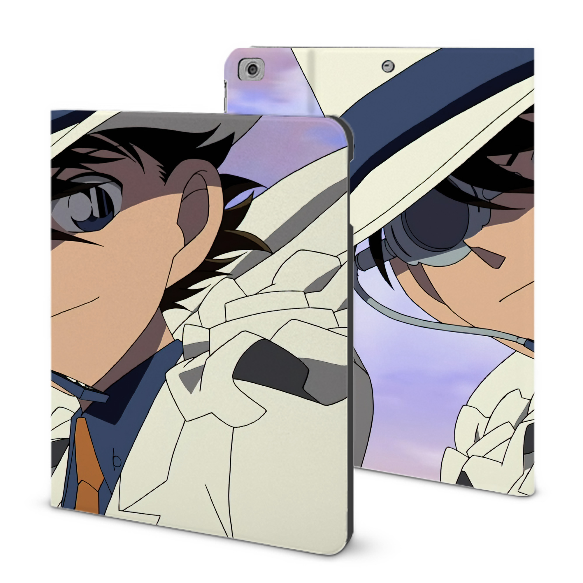 （画像用） 名探偵コナン Detective Conan IPad ケース ブック型 PUレザー TPU 耐衝撃 軽量 薄型 ペン収納なし 全面保護 IPad 各モデル対応